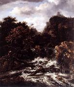 Jacob Isaacksz. van Ruisdael Norwegian Landscape with Waterfall Spain oil painting artist